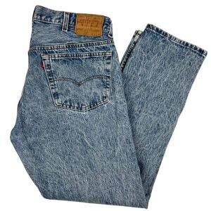VTG Levis 501 Jeans 38x30 Grail 1980s Acid Wash Made USA Straight Leg Button Fly